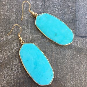 Turquoise Howlite Earrings